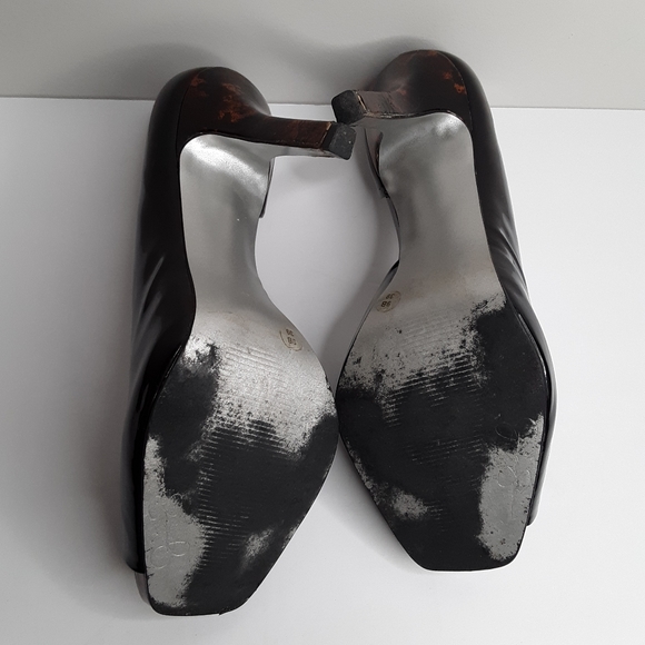 Jessica Simpson black patent peeptoe heels - Picture 6 of 8